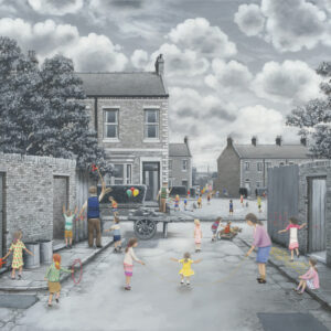 School's Out For Summer ORIGINAL OIL by Leigh Lambert ONLY available from The Leigh Lambert Gallery Market Harborough