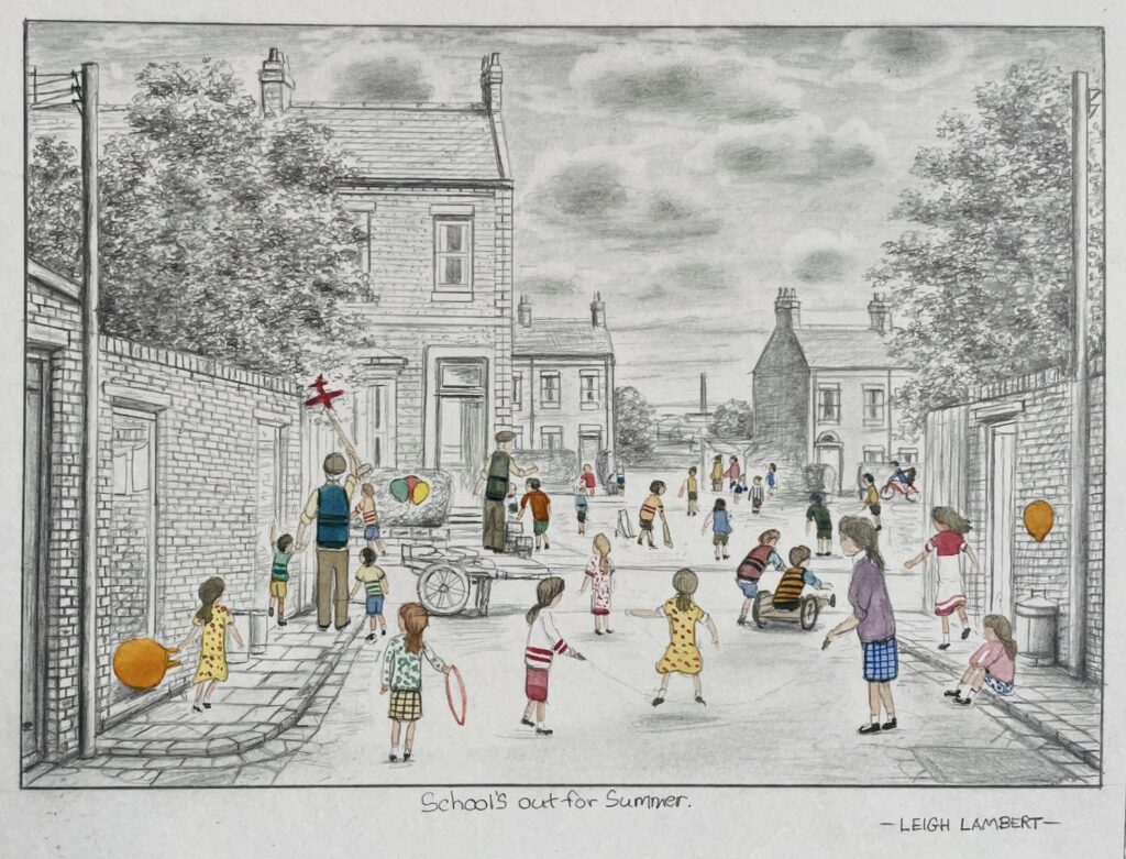 School's Out For Summer Original Sketch by Leigh Lambert